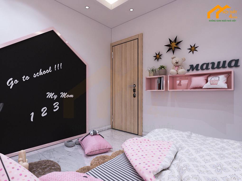 Mẫu phòng ngủ hiện đại cho bé gái dễ thương Mẫu phòng ngủ hiện đại cho bé gái dễ thương