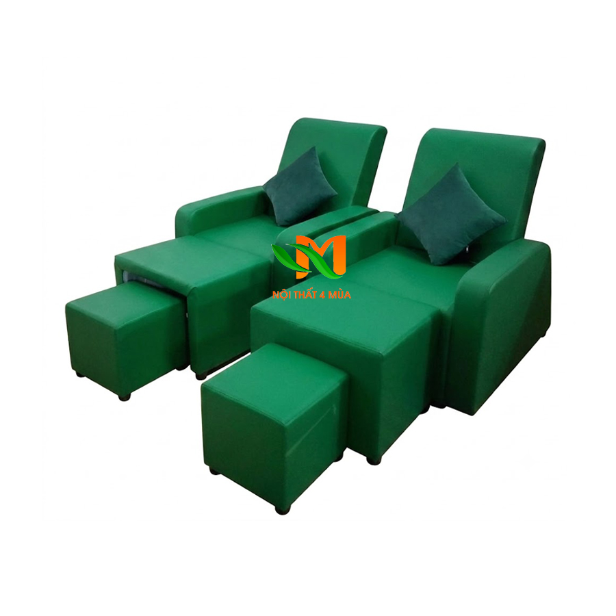 Ghế Massage chân bọc da màu xanh - GMF14 4 Ghế foot massage cố định cao cấp