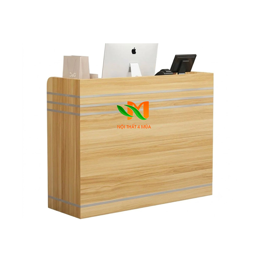 Quầy thu ngân cửa hàng gỗ MDF 1m - QLT11 4 Mẫu quầy thu ngân nhỏ gọn 1m