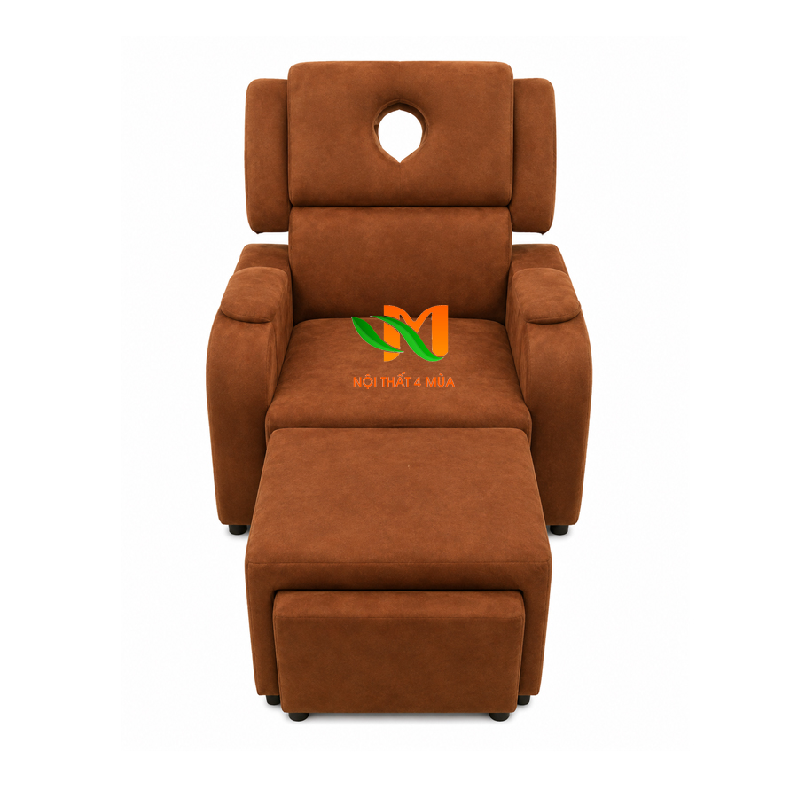Ghế foot bọc nhung màu cam đất - GMF19 5 Mẫu ghế foot bọc nhung màu cam đất
