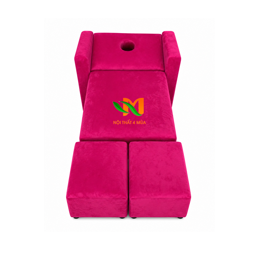 Ghế foot massage body màu hồng - GMF20 6 Ghế massage body bocj nhung cao cấp