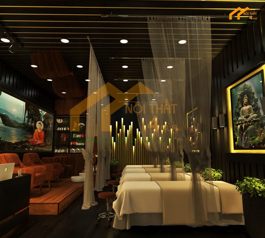 Thiết kế spa đẹp giúp nâng cao trải nghiệm và thu hút khách hàng.
