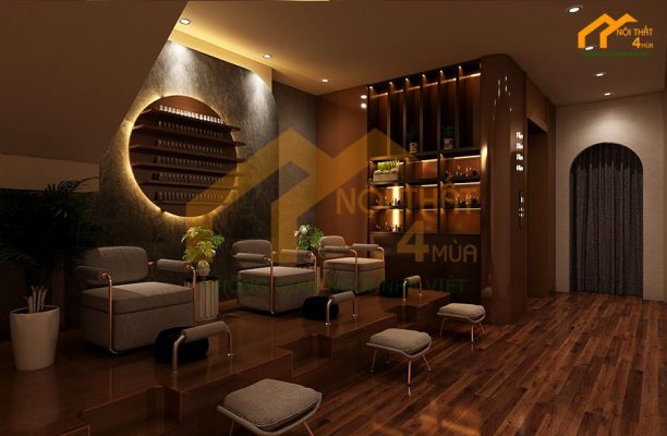 Dự án thiết kế – thi công tiệm nail thực tế do đơn vị chuyên nghiệp thực hiện