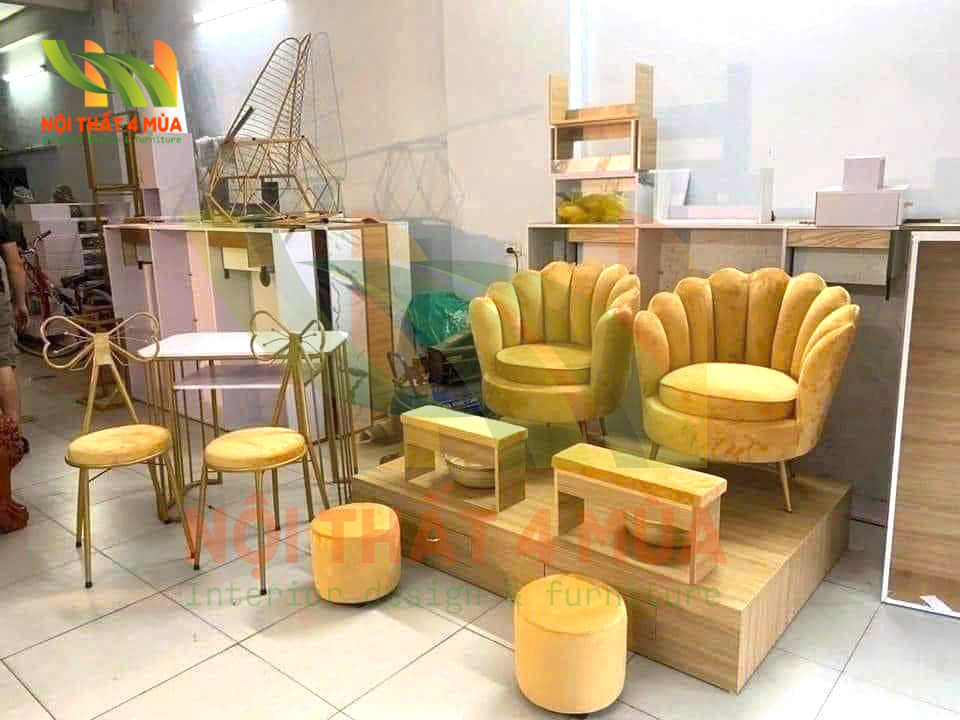 Mẫu vải nhung là gì? Ưu và nhược điểm cần biết 7 Bộ ghế nail hình sò bọc nhung sang trọng