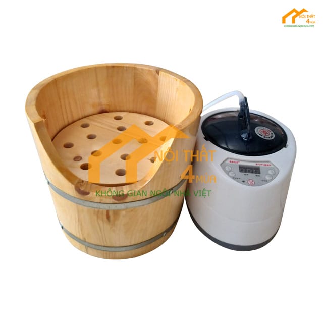 Bộ thùng gỗ xông hơi đầu - TGXD01 2 Bộ thùng xông đầu gỗ thông + máy xông