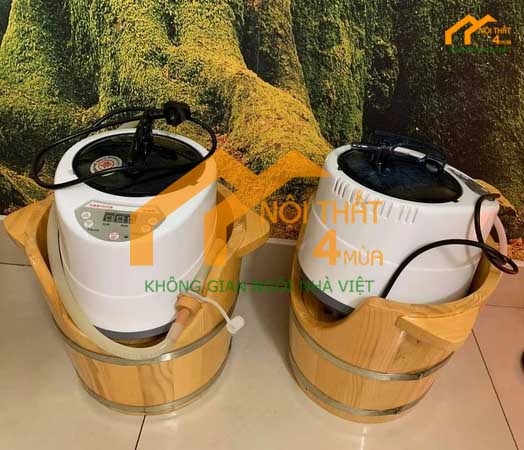 Bộ thùng gỗ xông hơi đầu - TGXD01 3 Thùng xông hơi đầu bằng gỗ