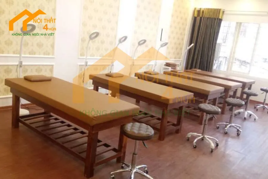 Giường Spa, Tủ Trưng Bày Mỹ Phẩm: Giải Pháp Nội Thất Cao Cấp Cho Spa Tại Gò Vấp 8 Giường Spa hiện đại phù hợp với spa quy mô