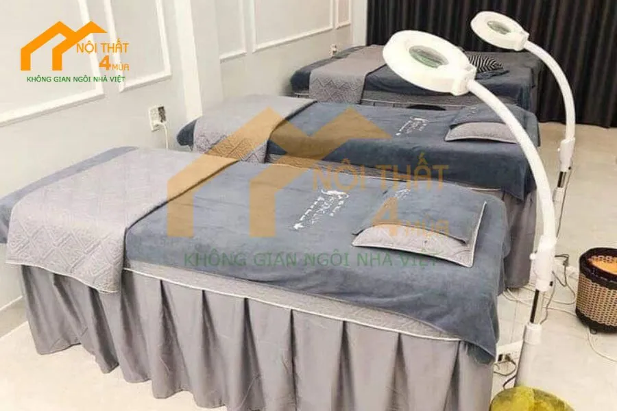Dự Án Thi Công Giường Spa, Ghế Foot Massage Tại Bãi Trường, Phú Quốc Năm 2025 2 Toàn cảnh phòng spa lắp đặt giường spa và ghế foot massage sang trọng