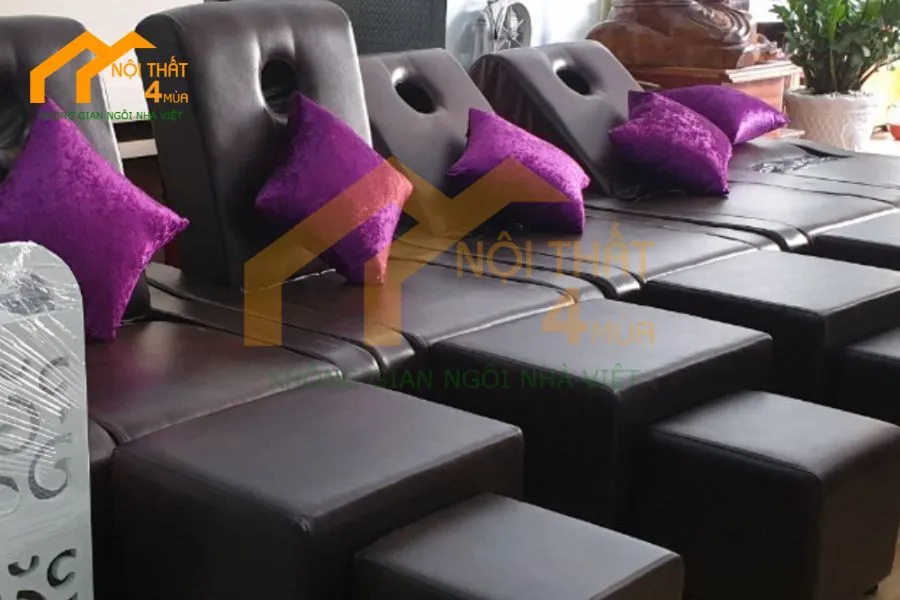 Dự Án Thi Công Giường Spa, Ghế Foot Massage Tại Bãi Trường, Phú Quốc Năm 2025 11 Spa cao cấp với giường spa da PU và ghế foot massage đồng bộ