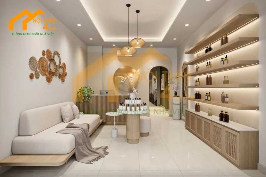 Nội Thất Spa Hiện Đại Với Giường Spa, Sofa Đơn, Sofa Đôi – Dự Án Tại Khánh Hòa 13 Sofa đơn tone ghi nhạt – lựa chọn an toàn mà tinh tế