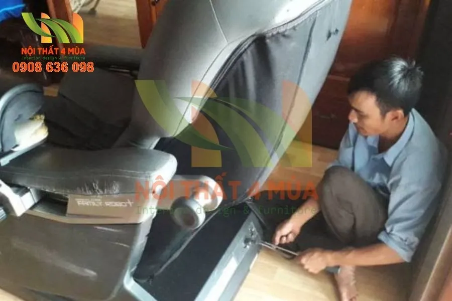 Dịch Vụ Bọc & Thay Da Ghế Massage Cao Cấp, Giá Rẻ Tại Nhà Ở TPHCM 6 Ghế massage sau khi bọc lại như mới.