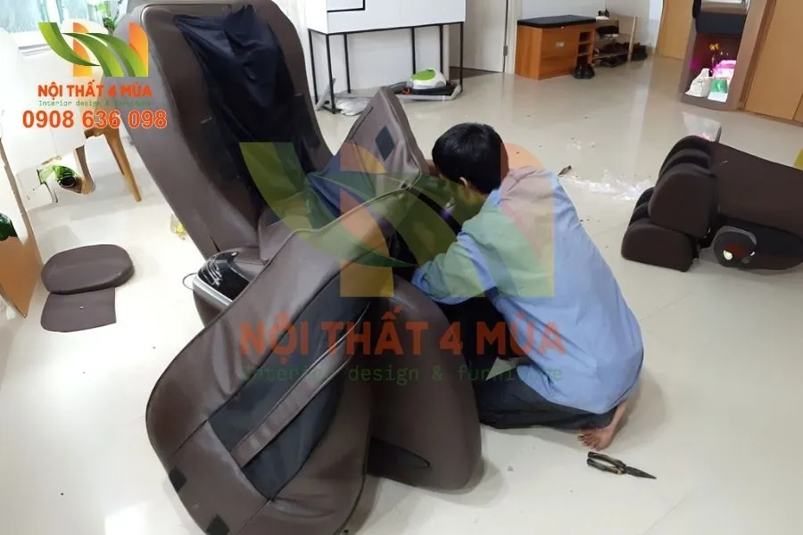Dịch Vụ Bọc & Thay Da Ghế Massage Cao Cấp, Giá Rẻ Tại Nhà Ở TPHCM 7 Bọc ghế massage chống trầy xước, bền đẹp.