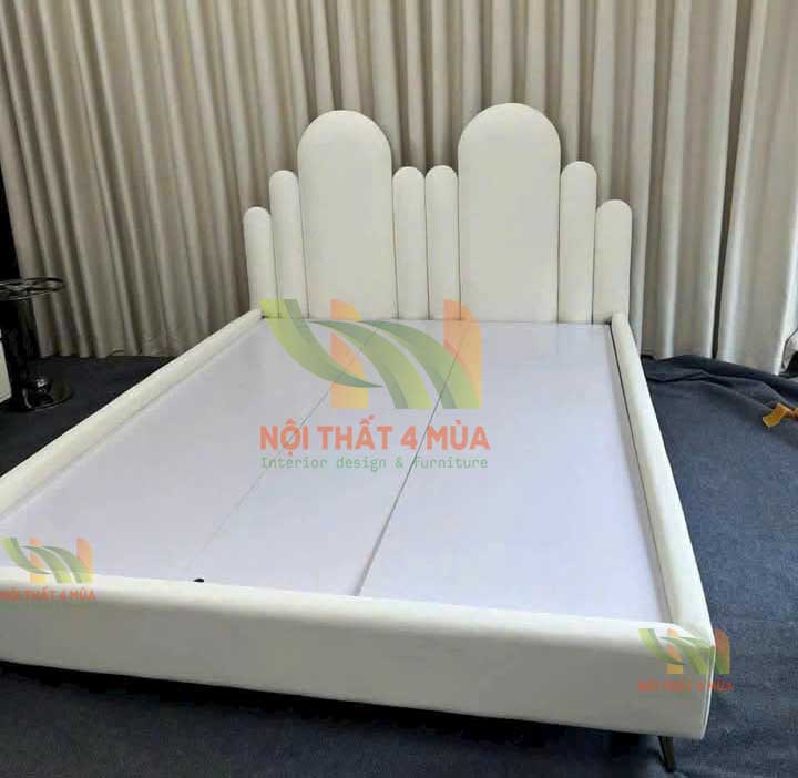 Bọc nệm đầu giường, làm tấm nệm ốp đầu giường giá rẻ TpHCM 36 Giường ngủ bọc nệm trẻ em