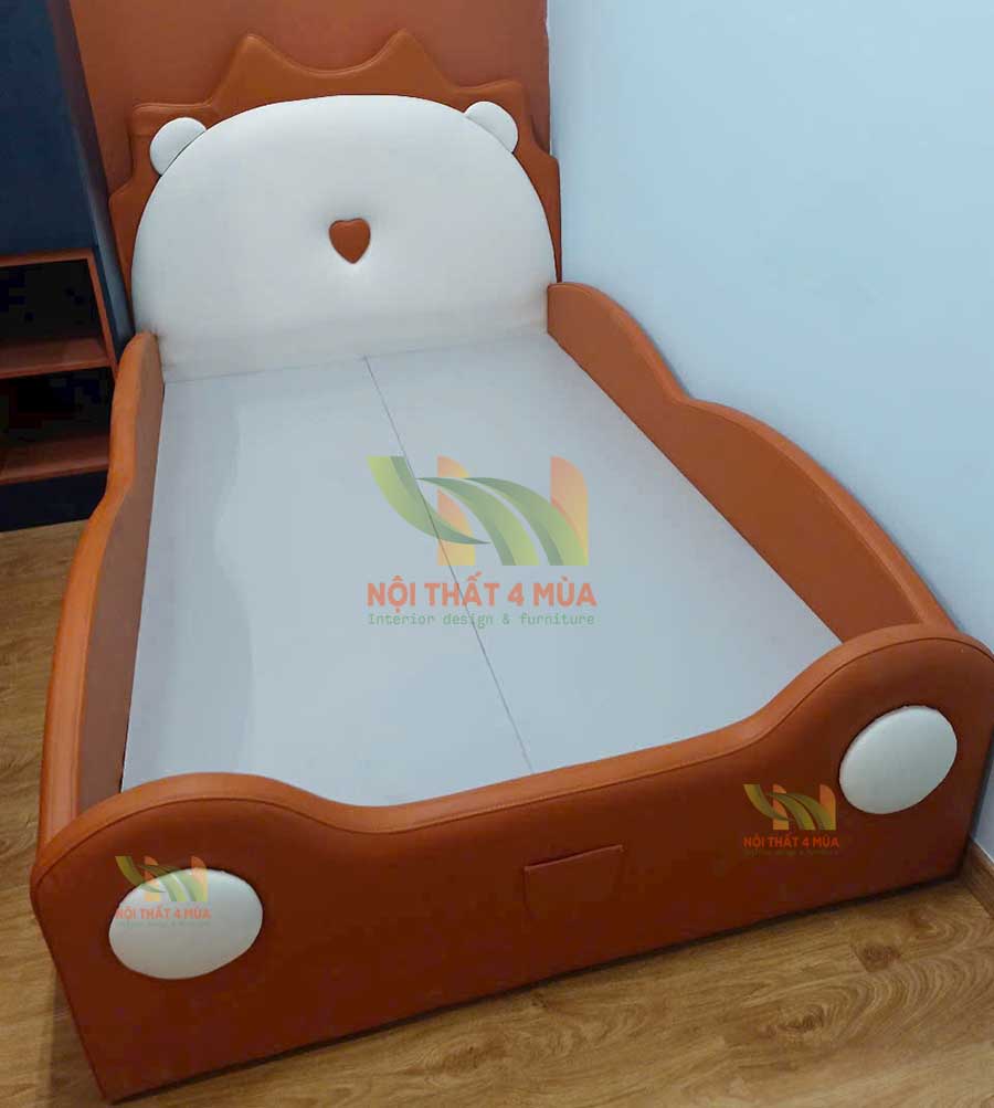 Bọc nệm đầu giường, làm tấm nệm ốp đầu giường giá rẻ TpHCM 35 Giường ngủ bọc nệm trẻ em