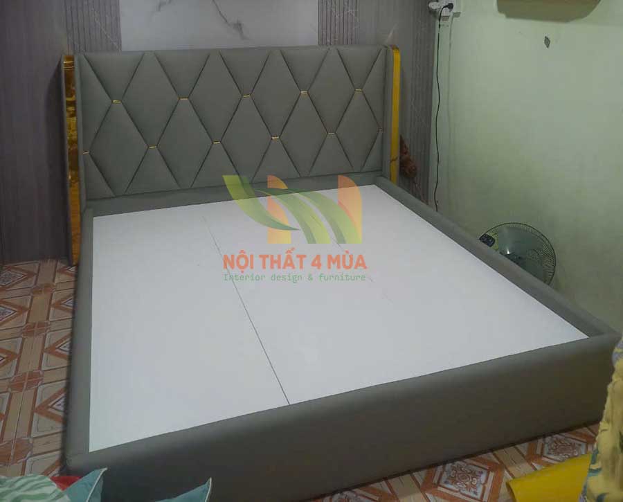 Bọc nệm đầu giường, làm tấm nệm ốp đầu giường giá rẻ TpHCM 24 Bọc đệm đầu giường đẹp