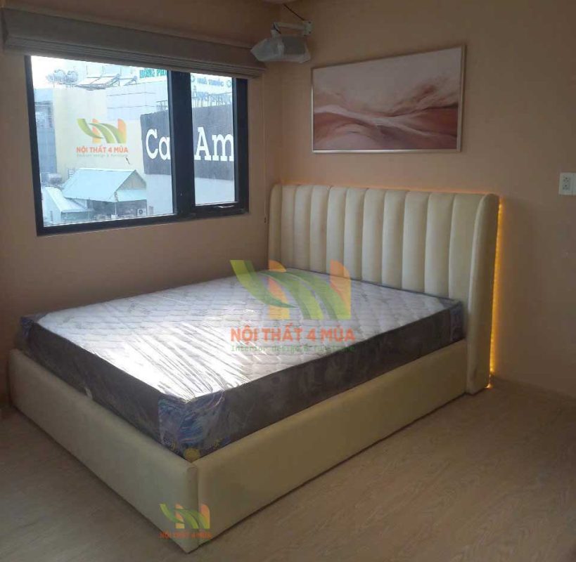Bọc nệm đầu giường, làm tấm nệm ốp đầu giường giá rẻ TpHCM 29 Bọc đệm đầu giường đẹp
