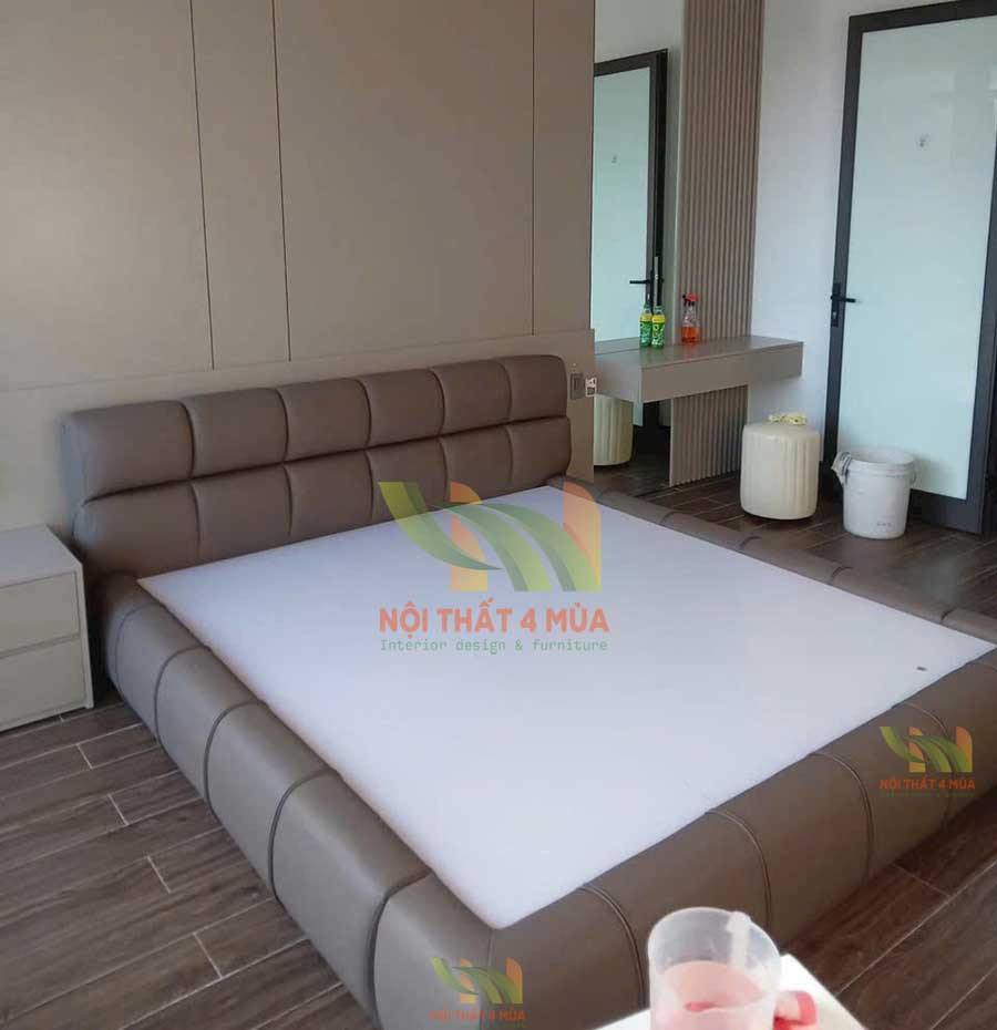Bọc nệm đầu giường, làm tấm nệm ốp đầu giường giá rẻ TpHCM 28 Bọc đệm đầu giường đẹp