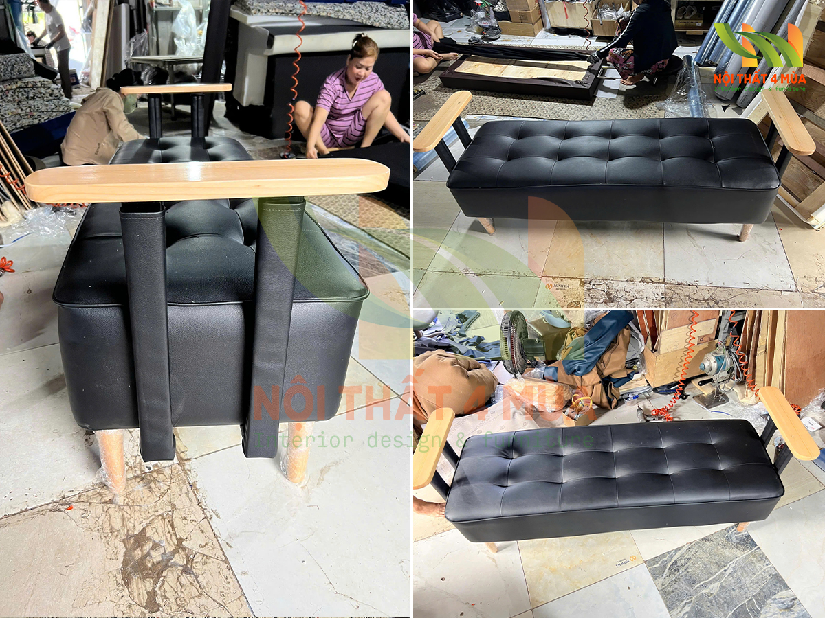 Thi công bộ ghế sofa chờ cho phòng khám y tế hiện đại 4 ghế sofa phòng khám hiện đại