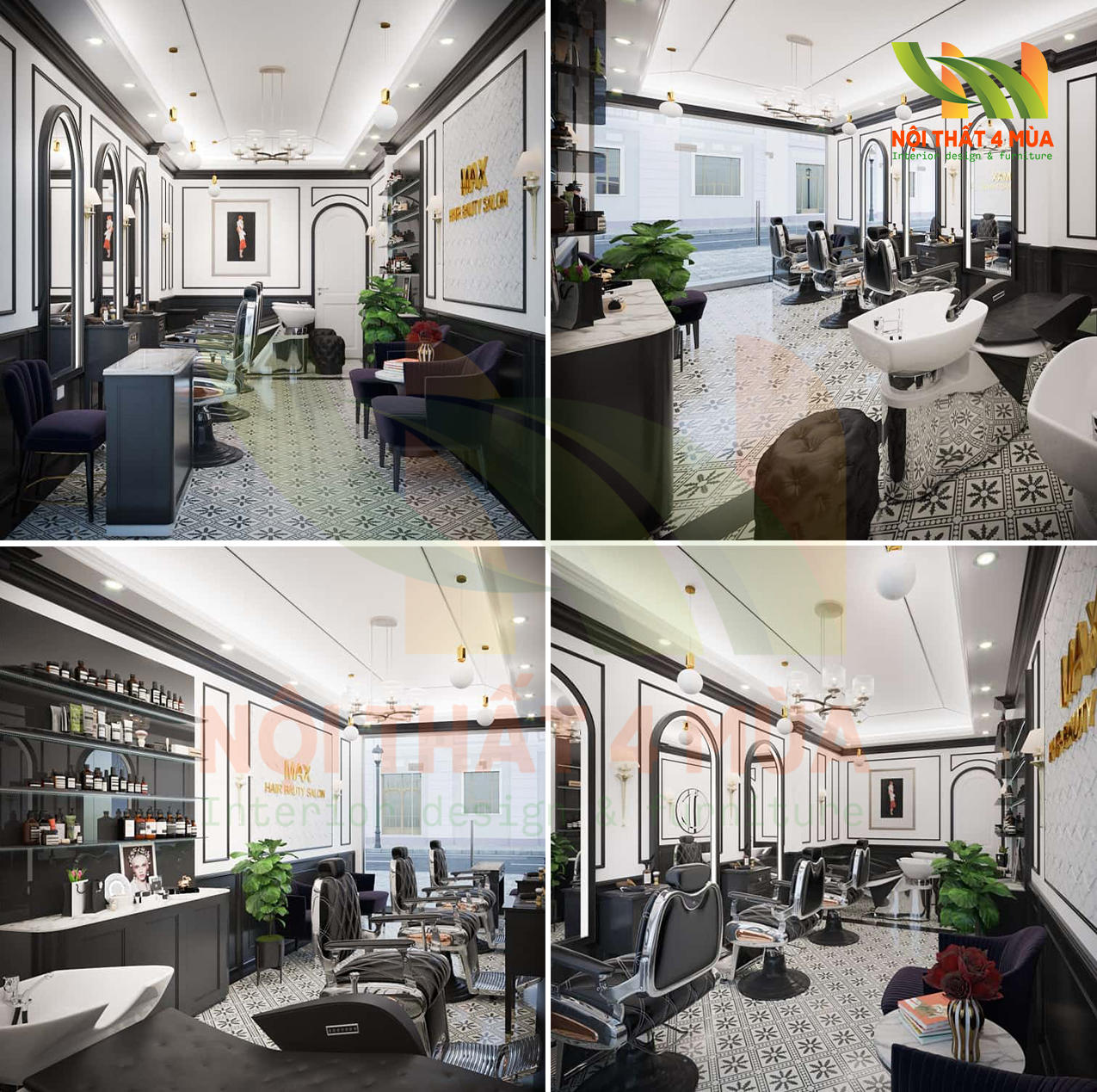 365+ Mẫu thiết kế nội thất đẹp - Báo giá thiết kế 2025 7 mẫu thiết kế salon tóc