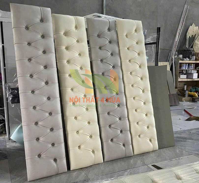 Bọc nệm đầu giường, làm tấm nệm ốp đầu giường giá rẻ TpHCM 3 Tấm ốp nệm đầu giường giá rẻ tại xưởng