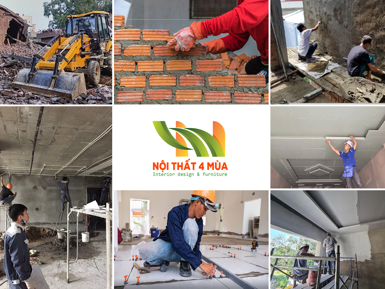 Thi công nội thất TRỰC TIẾP TRỌN GÓI GIÁ XƯỞNG năm 2025 2 thi công phần thô xây dựng