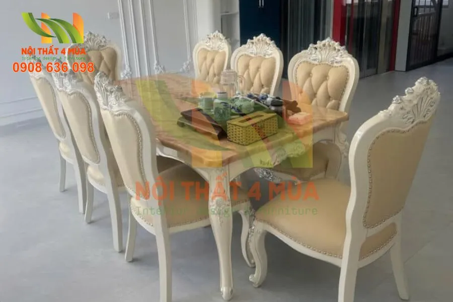 Bọc Ghế Bàn Ăn Đẹp, Hợp Phong Thủy Và Hiện Đại Cho Không Gian Sống 8 Biến hóa không gian với bọc ghế bàn ăn hoa văn tinh xảo