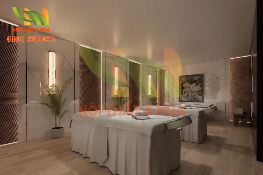 Bọc Nệm Giường Spa Chuyên Nghiệp – Giải Pháp Nâng Tầm Không Gian Spa 2 Hình ảnh Bọc Nệm Giường Spa đẹp, sang trọng và hiện đại