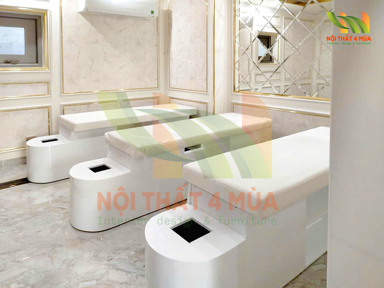 Thi công dự án nội thất Trang beauty & spa ở Cà Mau 9 thi công phòng gội spa