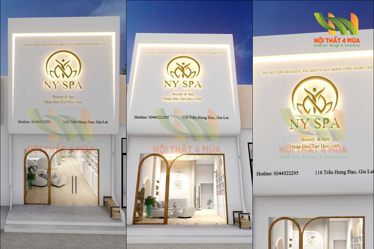+50 Mẫu thiết kế mặt tiền spa hợp phong thuỷ, đẹp ấn tượng - Kinh doanh thuận lợi 10 Mẫu thiết kế mặt tiền spa đẹp số 1