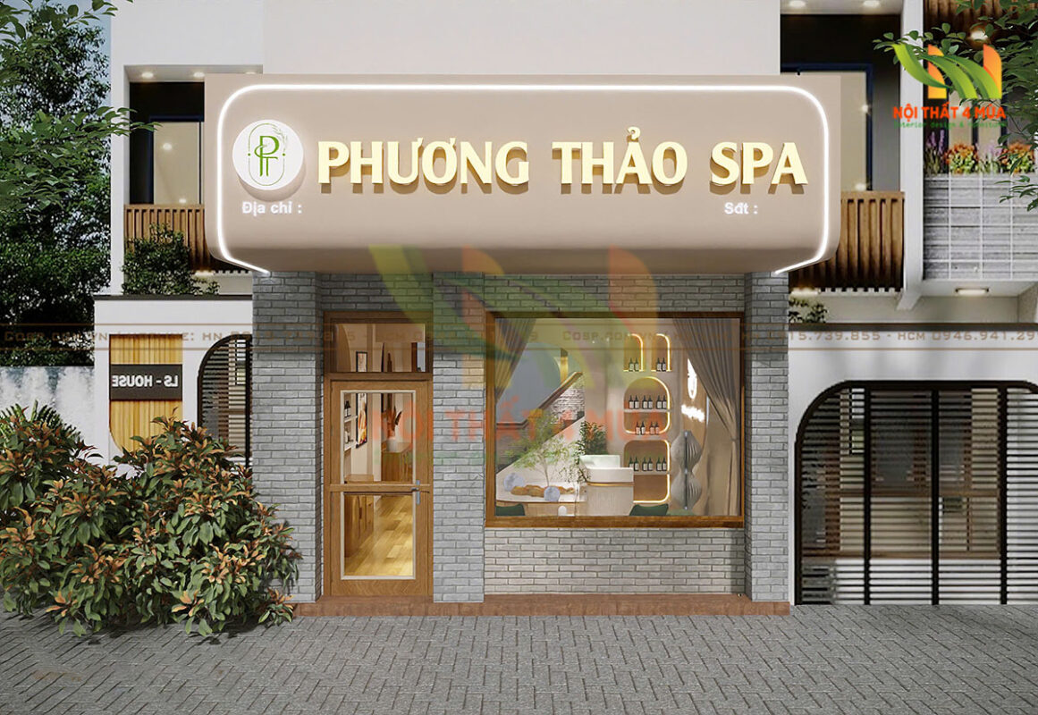 +50 Mẫu thiết kế mặt tiền spa hợp phong thuỷ, đẹp ấn tượng - Kinh doanh thuận lợi 19 Mẫu thiết kế mặt tiền spa đẹp số 7