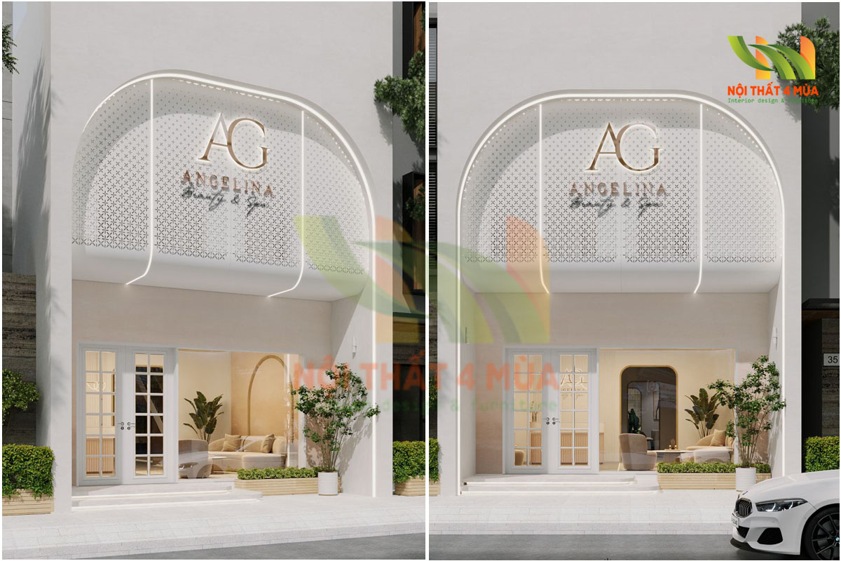 +50 Mẫu thiết kế mặt tiền spa hợp phong thuỷ, đẹp ấn tượng - Kinh doanh thuận lợi 18 Mẫu thiết kế mặt tiền spa đẹp số 8