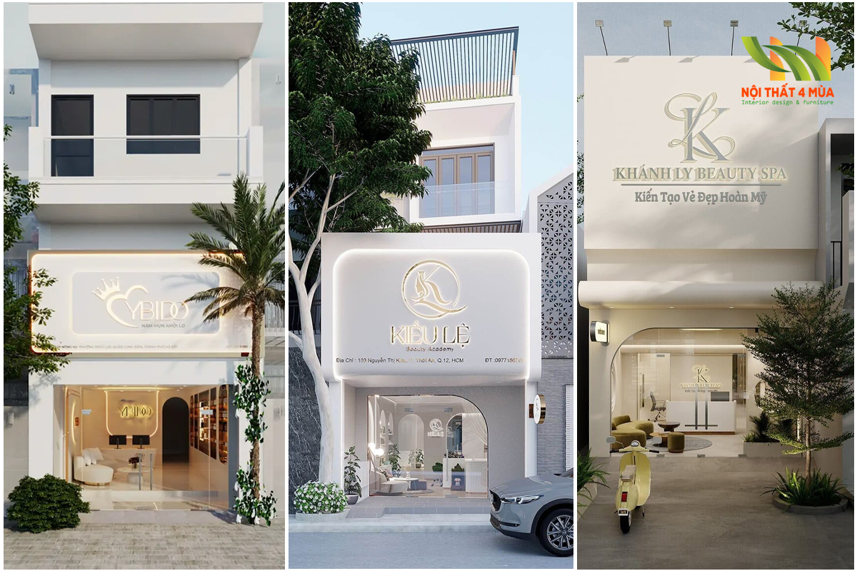 +50 Mẫu thiết kế mặt tiền spa hợp phong thuỷ, đẹp ấn tượng - Kinh doanh thuận lợi 4 Thiết kế mặt tiền spa hiện đại - tinh giản