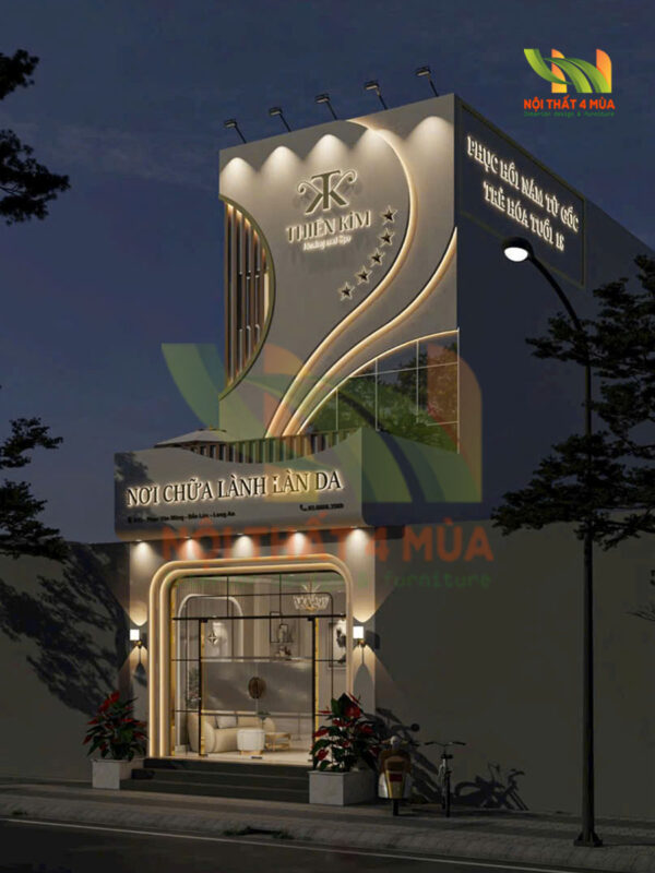 +50 Mẫu thiết kế mặt tiền spa hợp phong thuỷ, đẹp ấn tượng - Kinh doanh thuận lợi 13 Mẫu thiết kế mặt tiền spa đẹp số 4