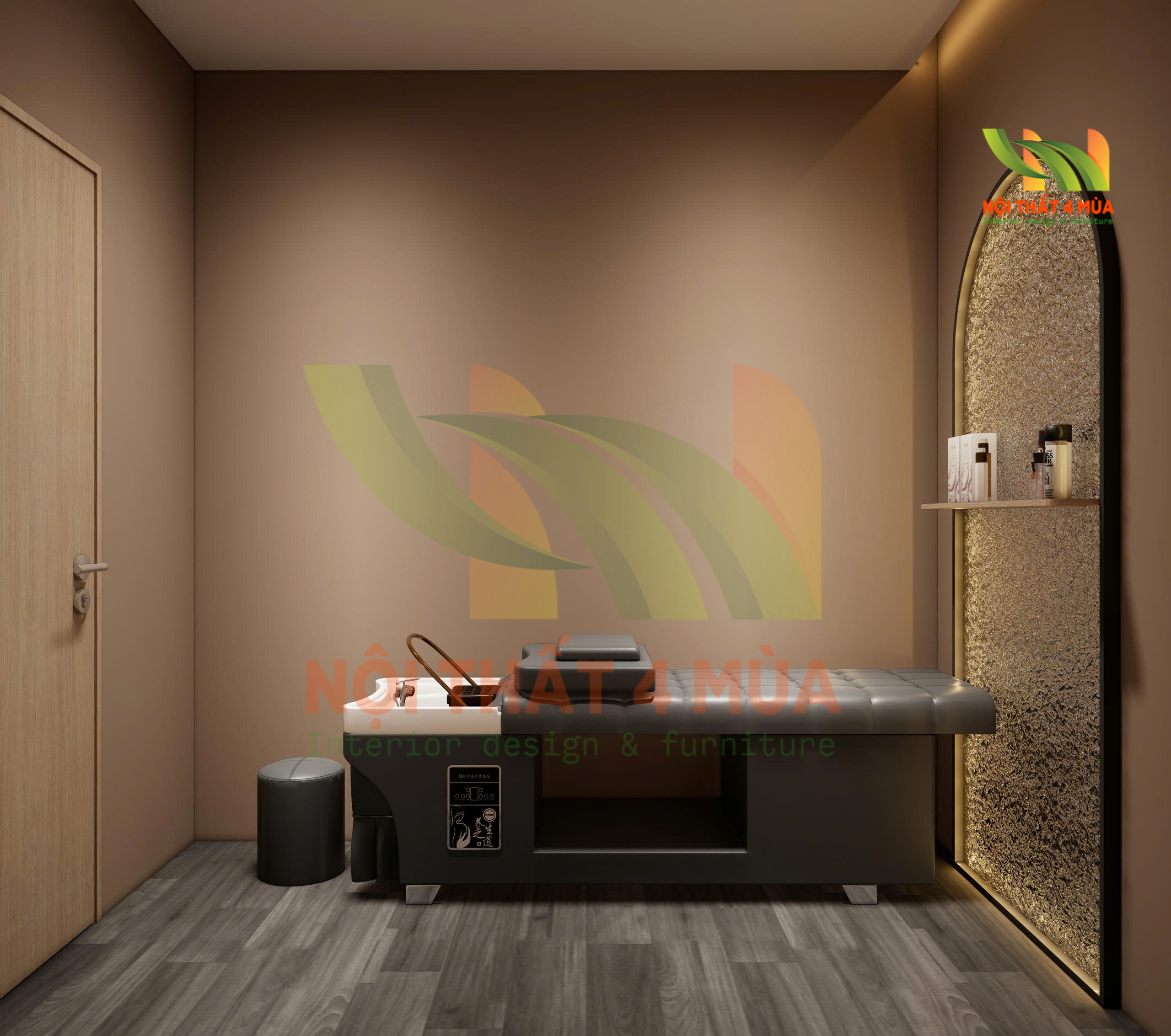 Thiết kế spa dưỡng sinh Yuki - Quận 10 13 Thiết kế nội thất phòng gội đầu dưỡng sinh spa Yuki