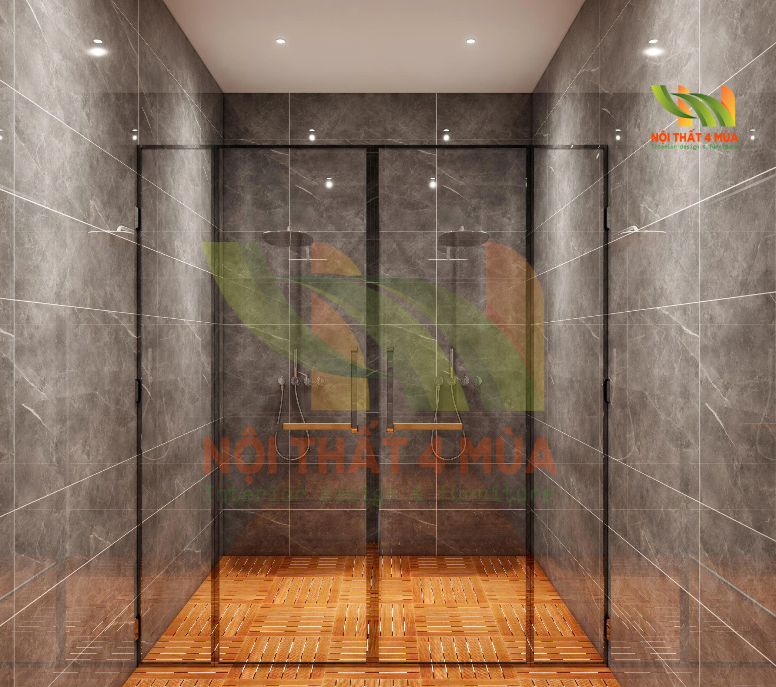 Thiết kế spa dưỡng sinh Yuki - Quận 10 15 Thiết kế phòng tắm đôi spa Yuki – không gian gọn gàng, hiện đại.