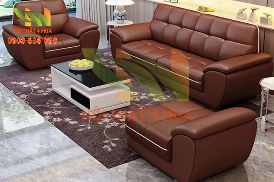 Các Chất Liệu Bọc Ghế Sofa Dễ Vệ Sinh, Lau Chùi 3 Hình Ảnh Thực Tế Bọc Ghế Sofa Da Cao Cấp Tại Nhà Khách Hàng