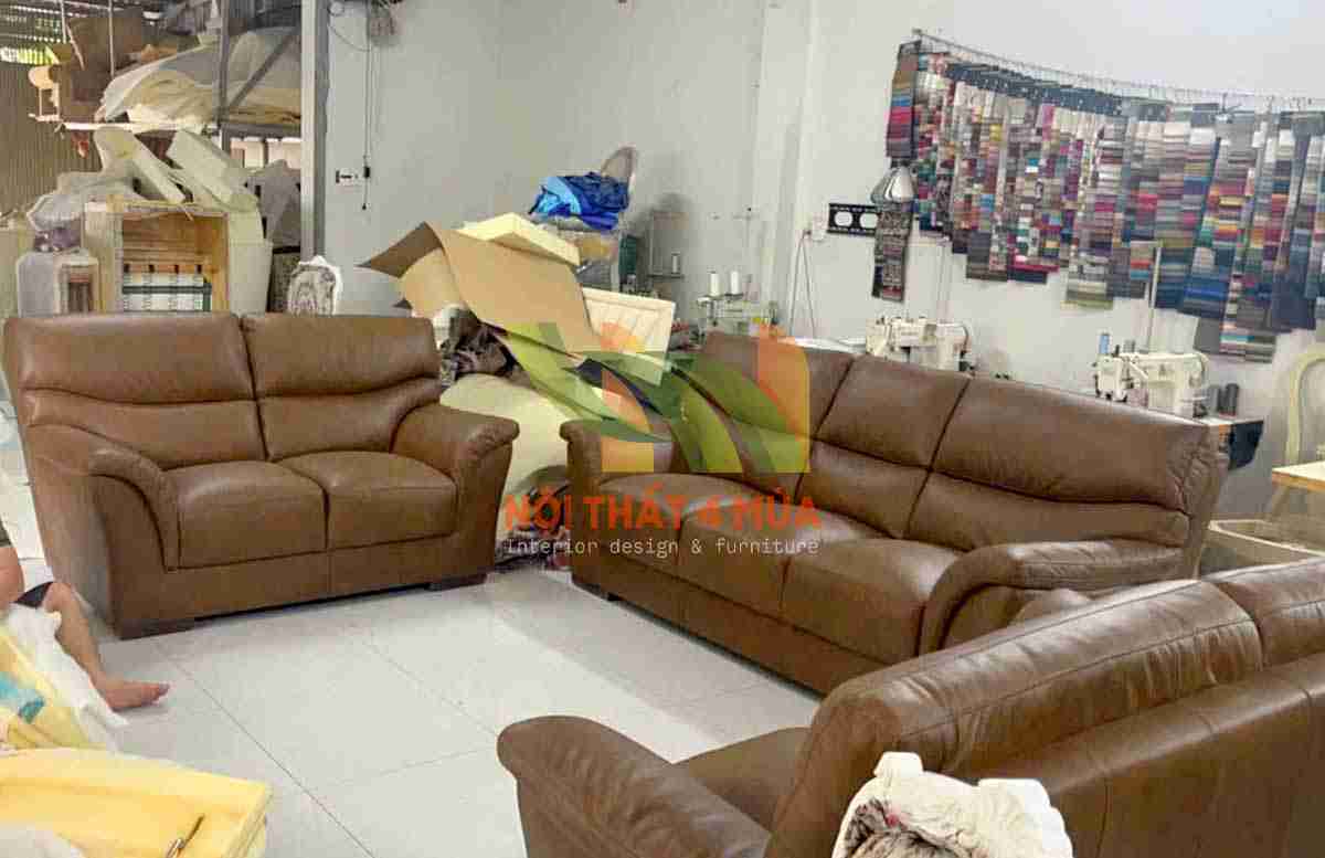 Mẫu bọc bộ ghế Sofa phòng khách 7 chỗ sang trọng