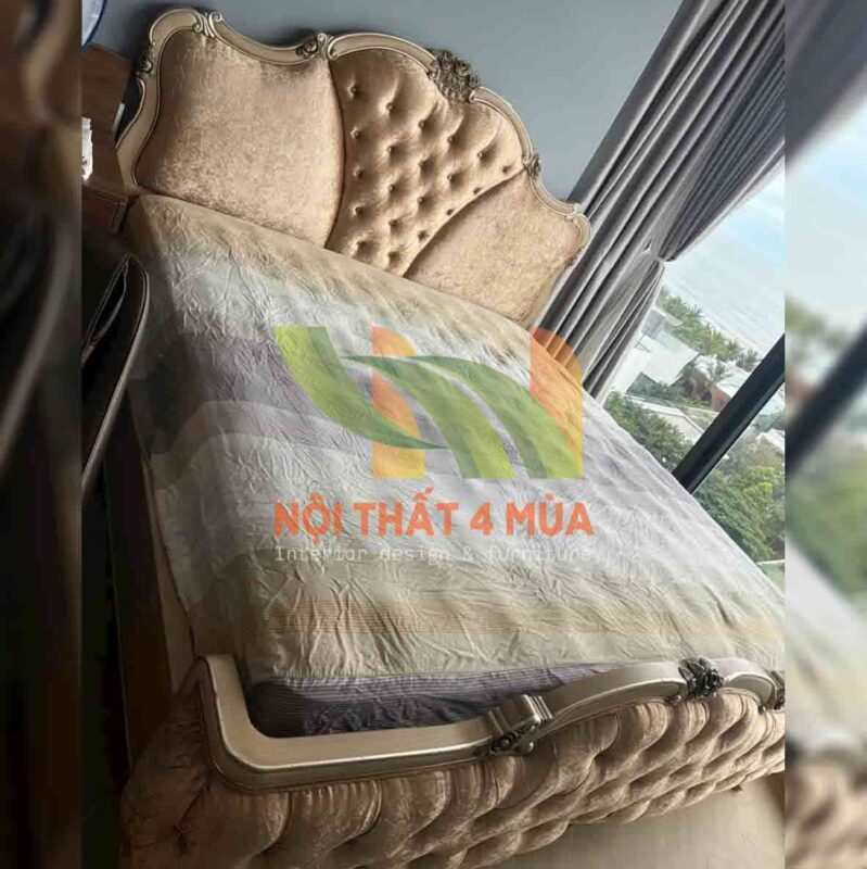 Mẫu bọc đầu giường - chân giường - viền giường ngủ chất liệu nỉ nhung sang trọng