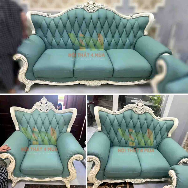 Bọc Da Simili Cho Bộ Sofa Phòng Khách - BLSF31 5 Mẫu bọc da Simili cho bộ Sofa phòng khách đẹp.