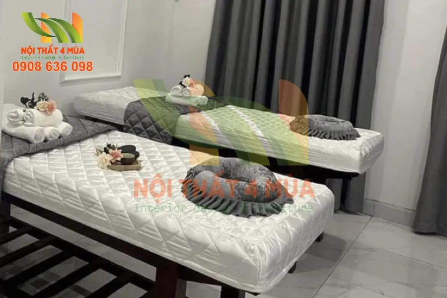 Spa mini nâng cấp không gian nhờ bọc giường spa