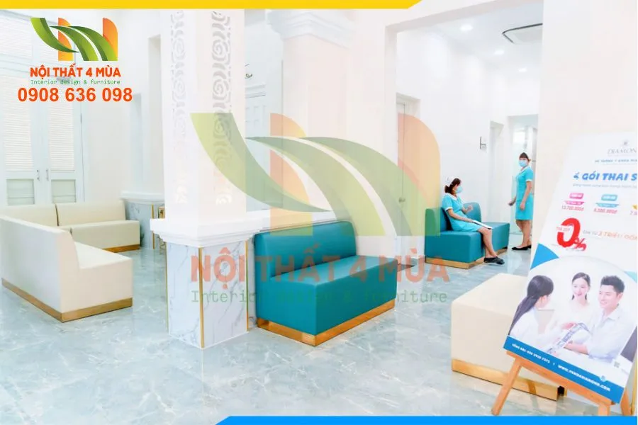 Mẫu ghế băng dài được bọc ghế sofa bệnh viện mới nhất