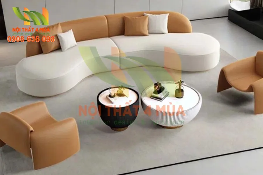 Hình Ảnh Ghế Sofa Resort Chất Liệu Vải Linen Tự Nhiên