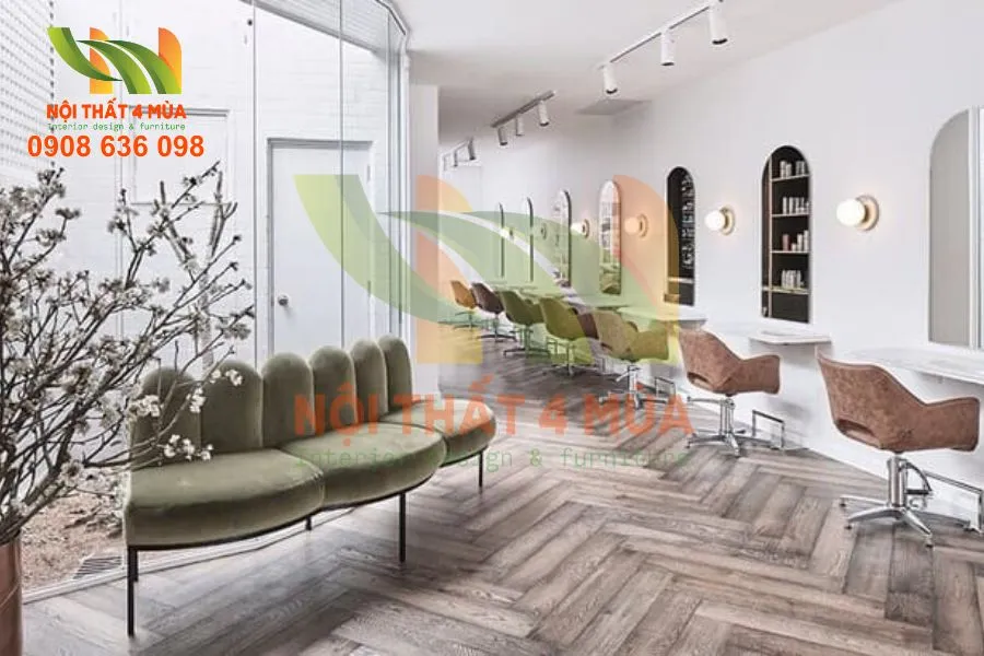 Mẫu bọc ghế sofa spa da PU mềm mại, dễ vệ sinh