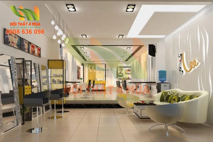 Hình ảnh bọc ghế sofa spa với chất liệu da công nghiệp bền đẹp