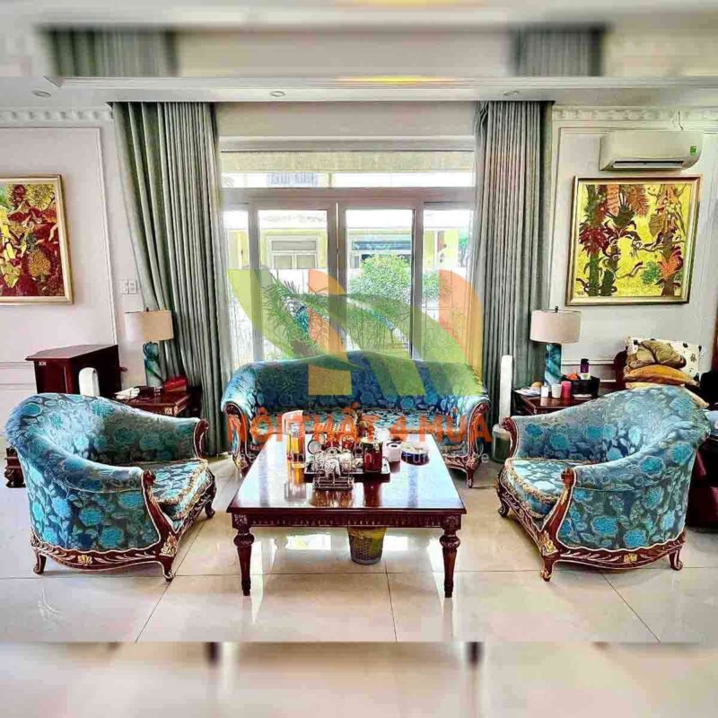 Mẫu bọc bộ ghế sofa phòng khách sang trọng