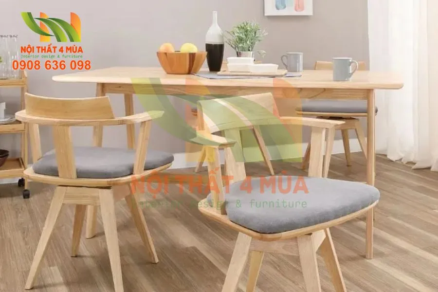 Làm đệm ghế ăn thiết kế bo viền tinh tế cho gia đình