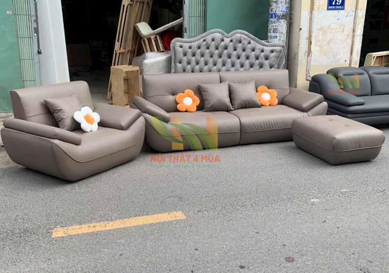Sofa băng bọc da hiện đại