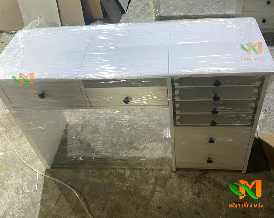 Bàn làm nail tay kết hợp hộc kéo meca - BLN27 4 Bàn làm nail tay kết hợp hộc kéo meca