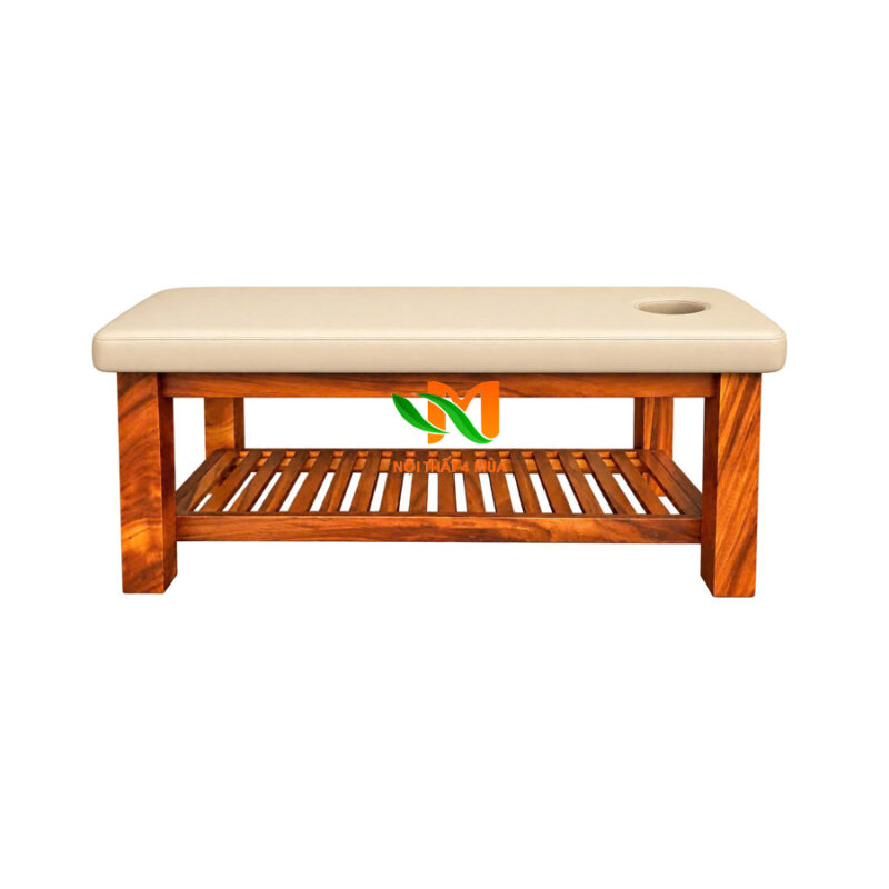 Giường massage gỗ Me Tây cao cấp