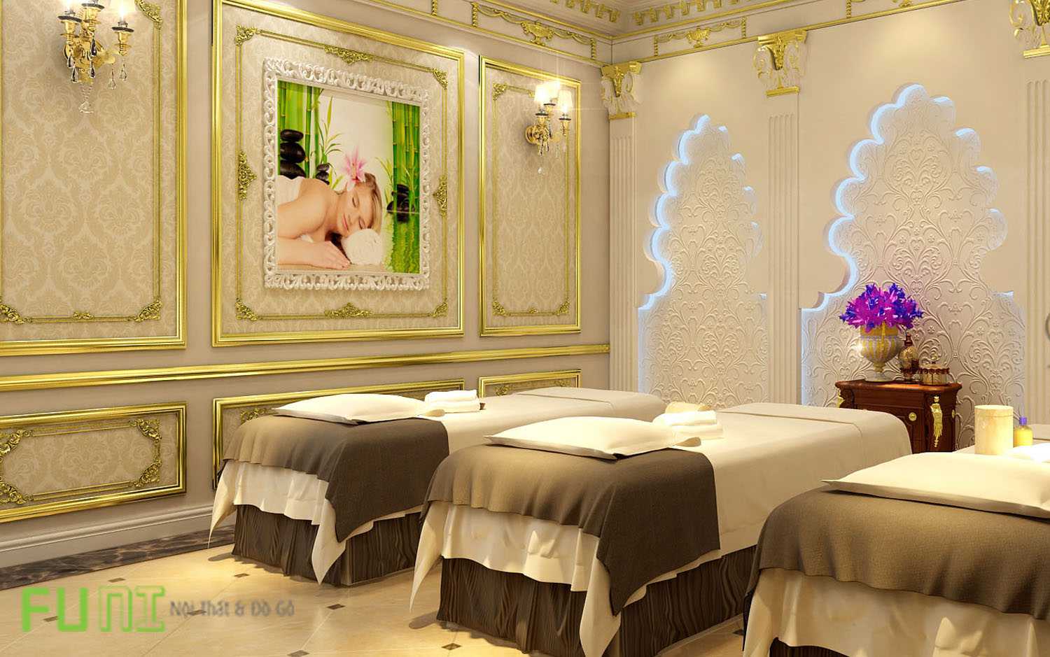 Thiết kế spa mini phong cách cổ điển Thiết kế spa mini phong cách cổ điển